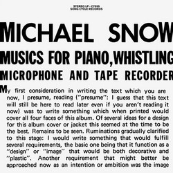 Musics for Piano, Whistling, Microphone and Tape Recorder