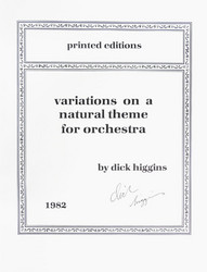 Variations on a Natural Theme for Orchestra (Book)