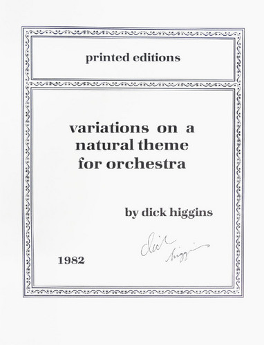 Variations on a Natural Theme for Orchestra (Book)