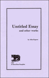 Untitled Essay and Other Works (Book)
