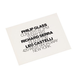 Philip Glass concert / Richard Serra film