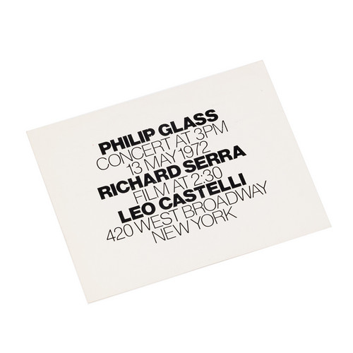 Philip Glass concert / Richard Serra film