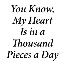 You Know, My Heart Is in a Thousand Pieces a Day