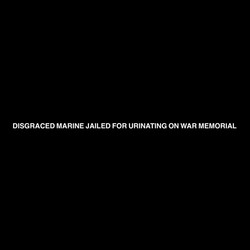 Disgraced Marine Jailed For Urinating On War Memorial