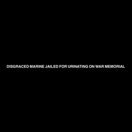 Disgraced Marine Jailed For Urinating On War Memorial