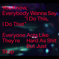 You Know, Everybody Wanna Say "I Do This, I Do That" Everyone Acts Like They're Hard As Shit But Just Stop