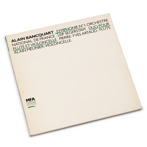 Symphonie N°1 / Duo Pour Flute Et Violoncelle (LP)