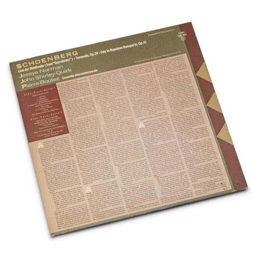 Lied Der Waldtaube / Serenade Op. 24 / Ode To Napoleon Bonaparte Op. 41 (LP)