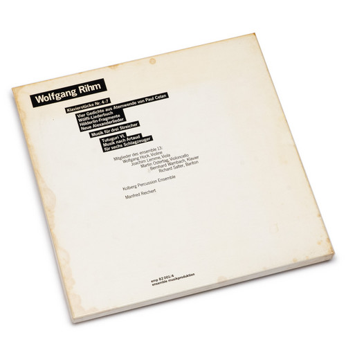 Klavierstücke Nr. 4-7 / Vier Gedichte Aus Atemwende Von Paul Celan / Musik Für Drei Streicher / Tutuguri VI (4LP box)