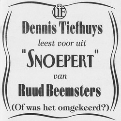 Leest voor uit "Snoepert" van Ruud Beemsters (of was het omgekee