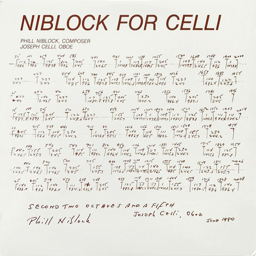 Niblock For Celli / Celli Plays Niblock