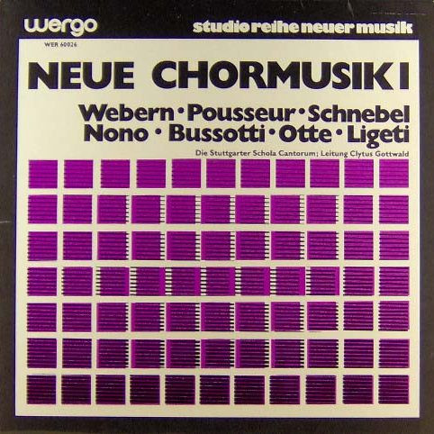 Neue Chormusik I (LP)